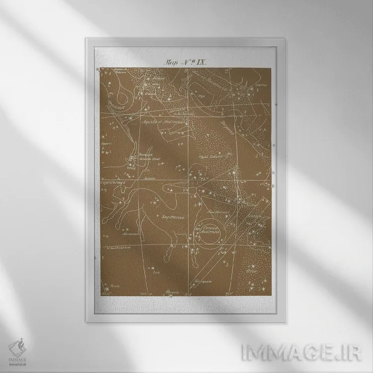 تابلو دکوراتیو قوس در زمینه طلایی اثر فلوران بدار - نمای قابدار سفید