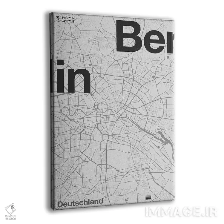 تابلو دکوراتیو نقشه برلین اثر فلوران بدار - نمای پرسپکتیو محصول