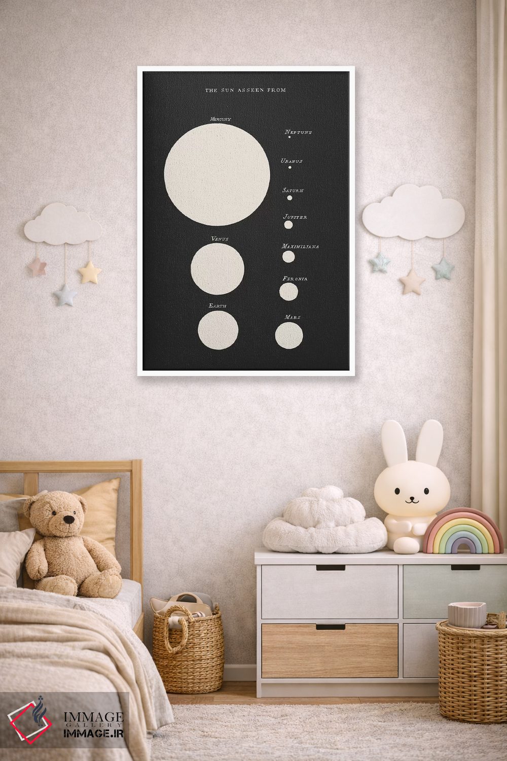 تابلو دکوراتیو خورشید از منظر ... اثر فلوران بدار - D4W