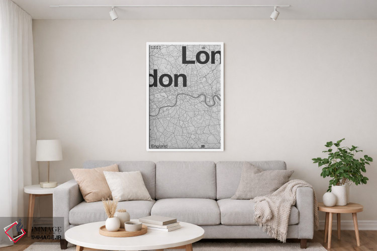 تابلو دکوراتیو نقشه لندن اثر فلوران بدار - D3W