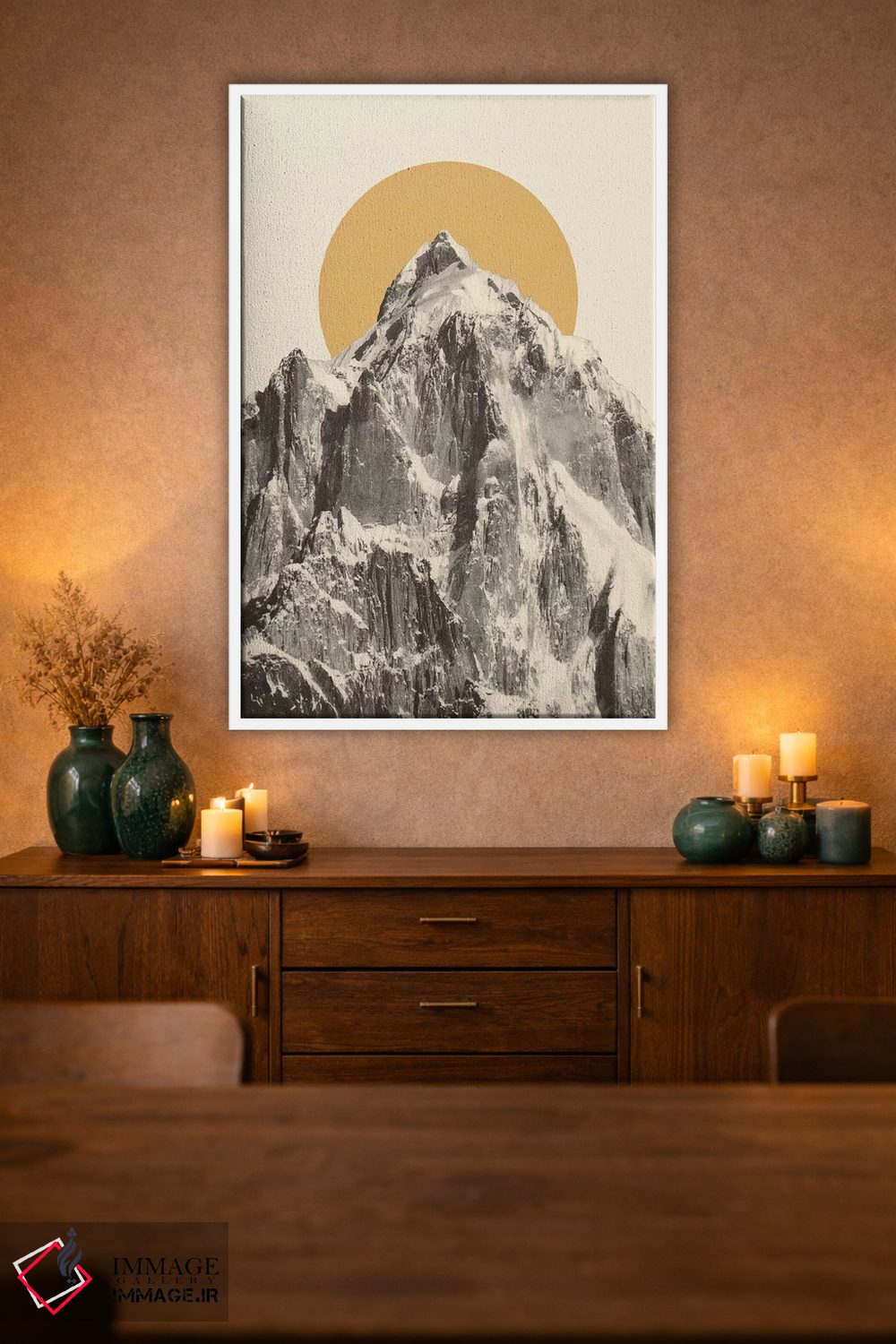 تابلو دکوراتیو چشم انداز کوهستانی ۵ اثر فلوران بدار - D1W