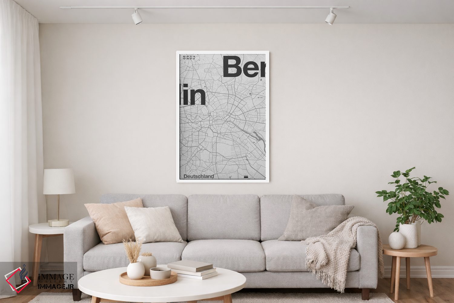 تابلو دکوراتیو نقشه برلین اثر فلوران بدار - D5W