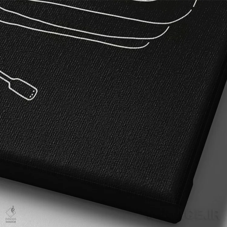 تابلو دکوراتیو فضانورد و ماهی ها اثر فلوران بدار - نمای نزدیک بافت بوم