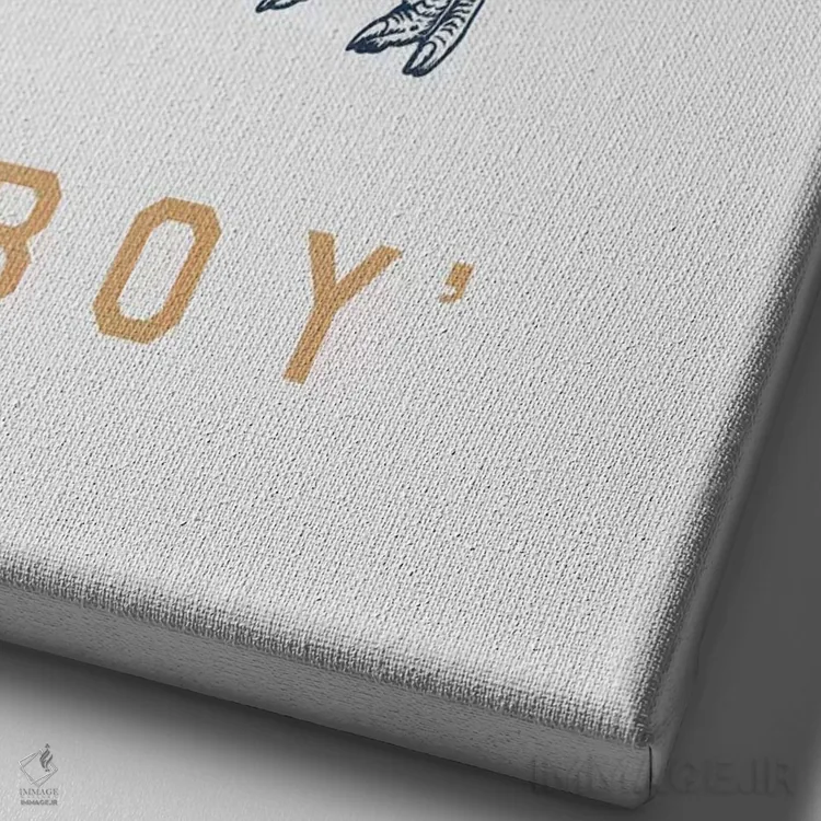 تابلو مدرن پسر باهوش اثر فلوران بدار - نمای نزدیک بافت بوم