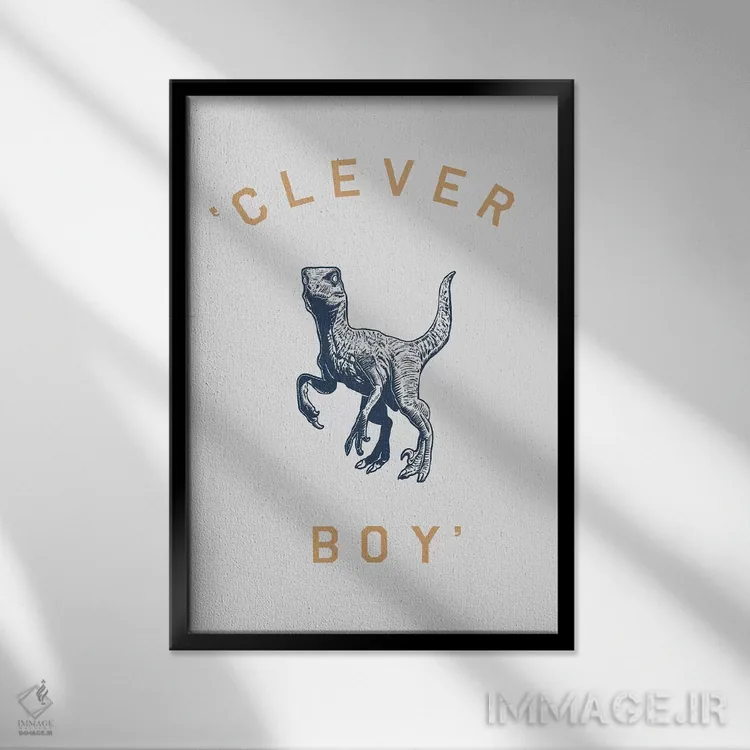 تابلو مدرن پسر باهوش اثر فلوران بدار - نمای قابدار مشکی