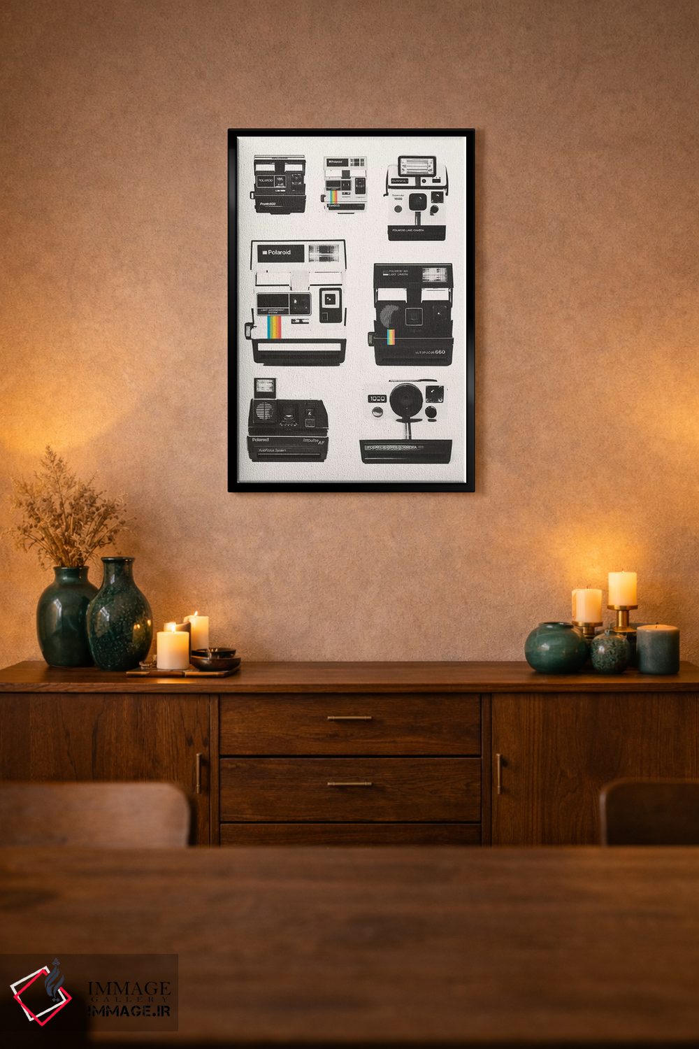 تابلو مدرن مجموعه دوربین فوری اثر فلوران بدار - D3B