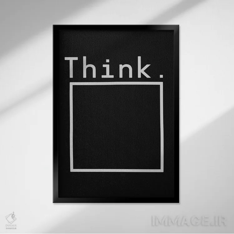 تابلو دکوراتیو خارج از چارچوب اثر فلوران بدار - نمای قابدار مشکی