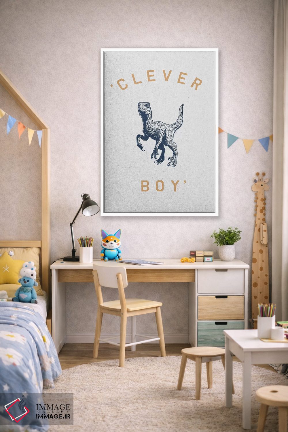 تابلو مدرن پسر باهوش اثر فلوران بدار - D1W