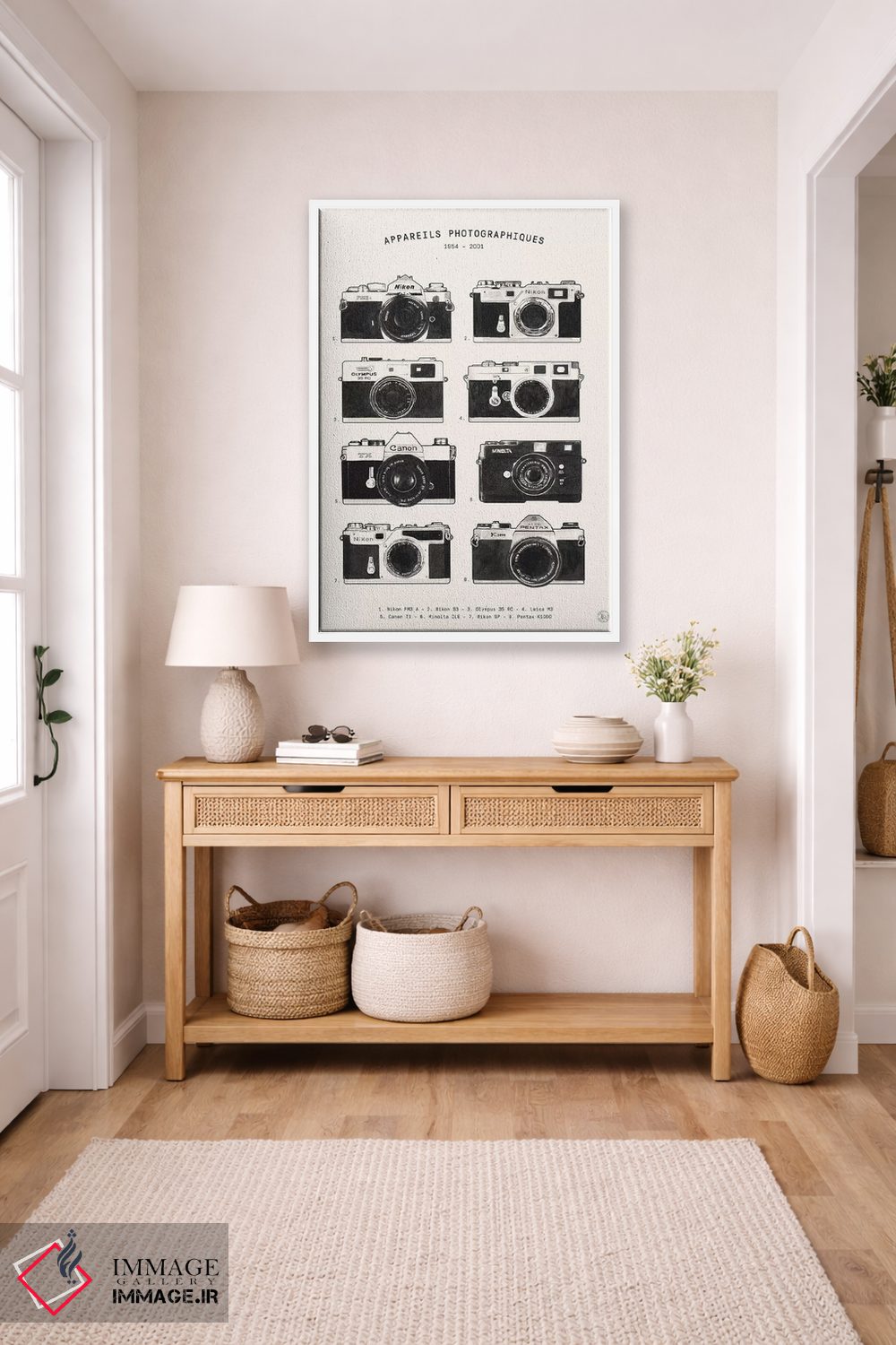 تابلو مدرن دوربین های عکاسی اثر فلوران بدار - D4W