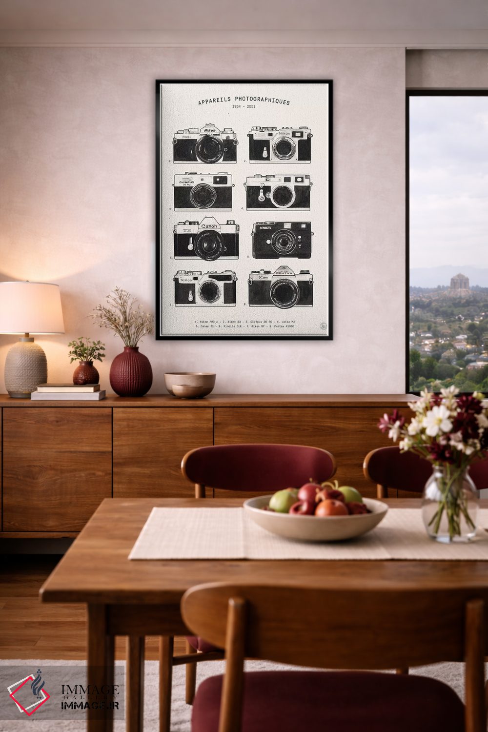 تابلو مدرن دوربین های عکاسی اثر فلوران بدار - D3B