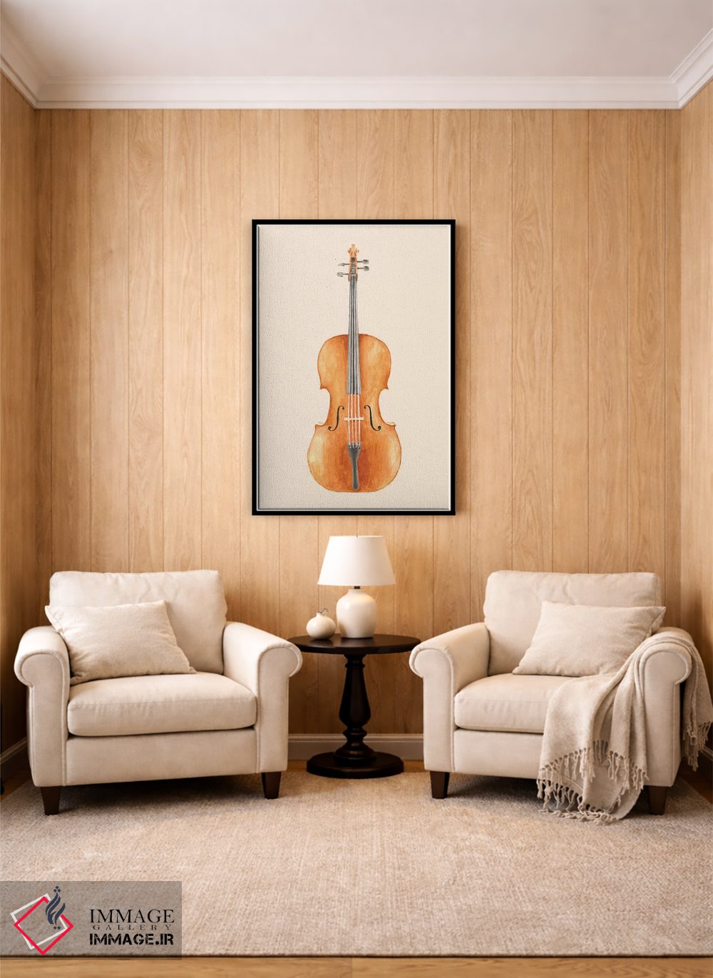تابلو دکوراتیو ویولنسل اثر فلوران بدار - D5B