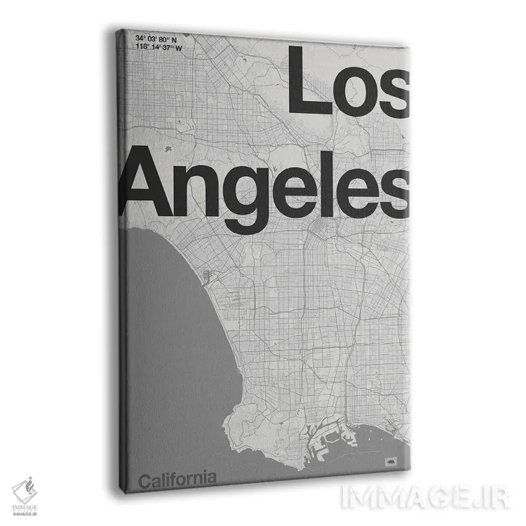 تابلو مدرن لس آنجلس اثر فلوران بدار - نمای پرسپکتیو محصول