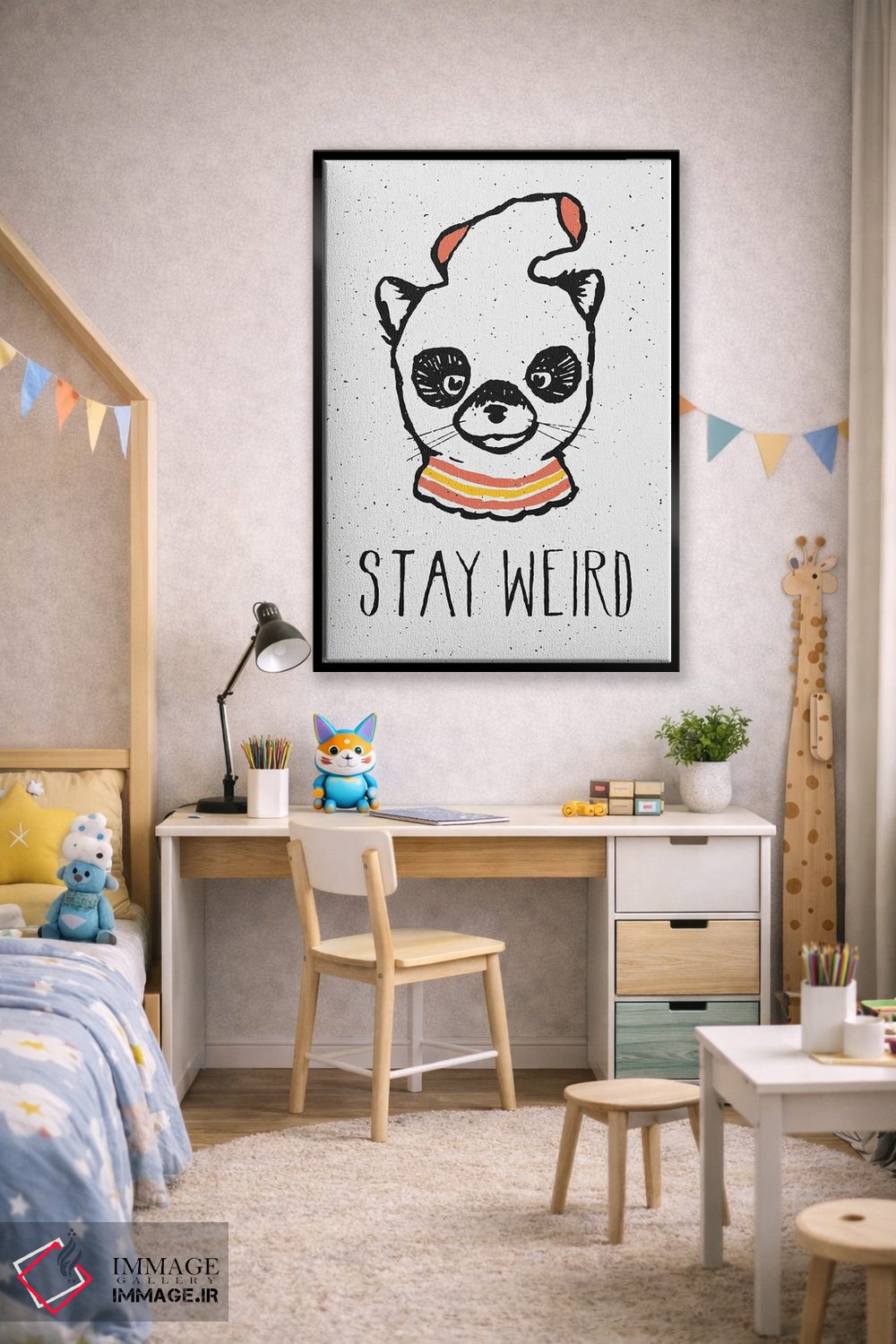 تابلو دکوراتیو عجیب بمان اثر فلوران بدار - D3B