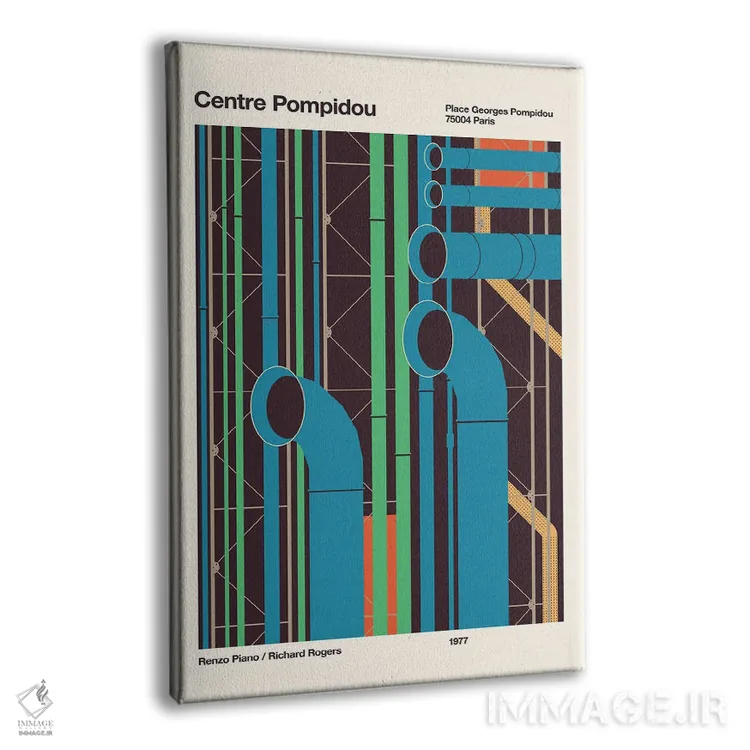 تابلو دکوراتیو مرکز پمپیدو اثر فلوران بدار - نمای پرسپکتیو محصول