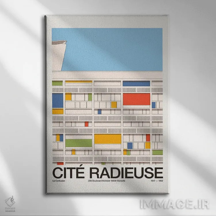 تابلو دکوراتیو واحد مسکونی رادیوز مارسی اثر فلوران بدار - نمای روبهرو روی دیوار