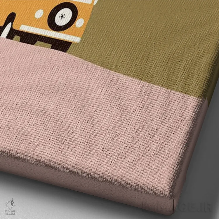 تابلو مینیمال ون اثر فلوران بدار - نمای نزدیک بافت بوم