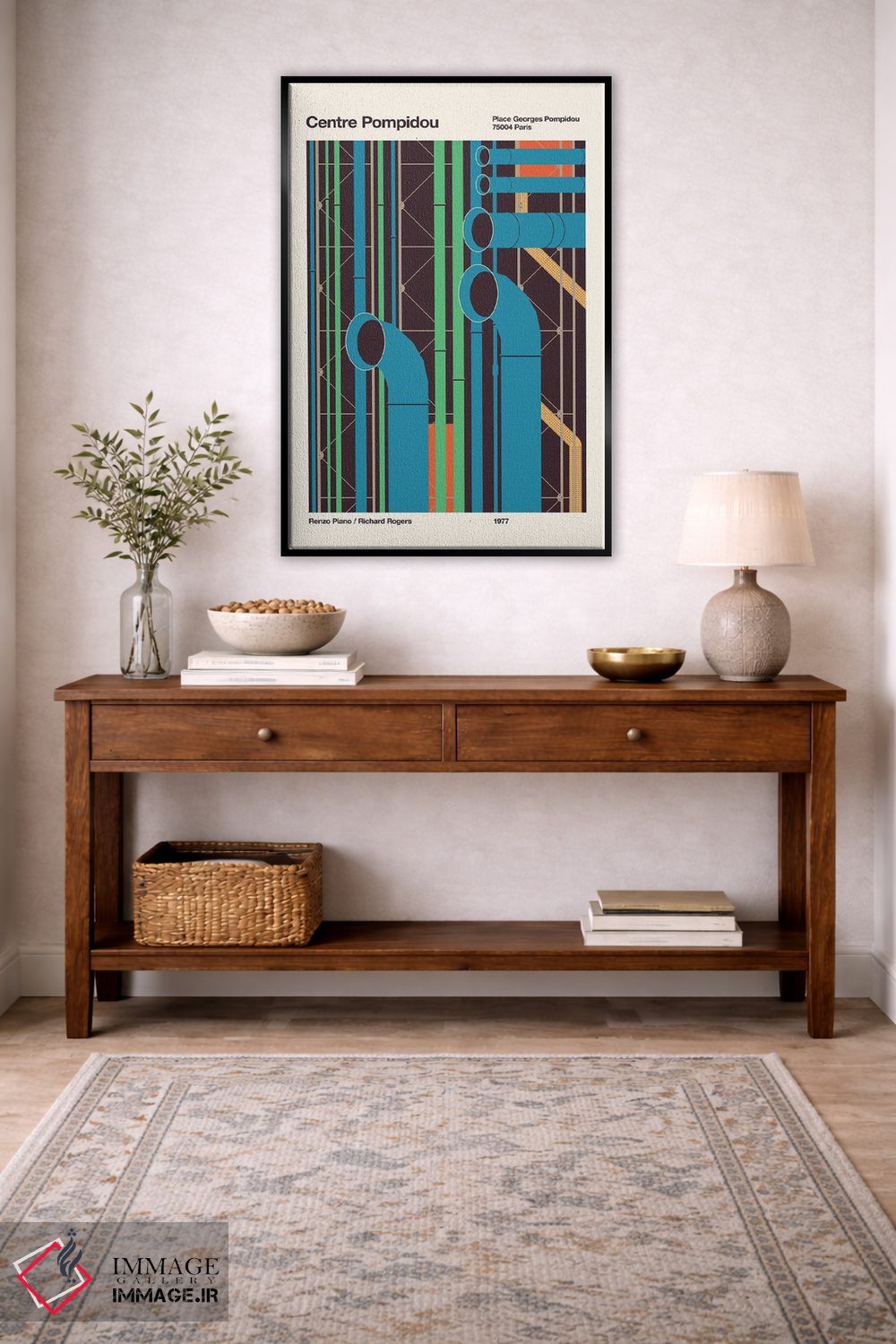 تابلو دکوراتیو مرکز پمپیدو اثر فلوران بدار - D4B