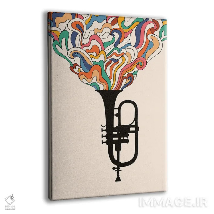 تابلو دکوراتیو موسیقی جز اثر فلوران بدار - نمای پرسپکتیو محصول