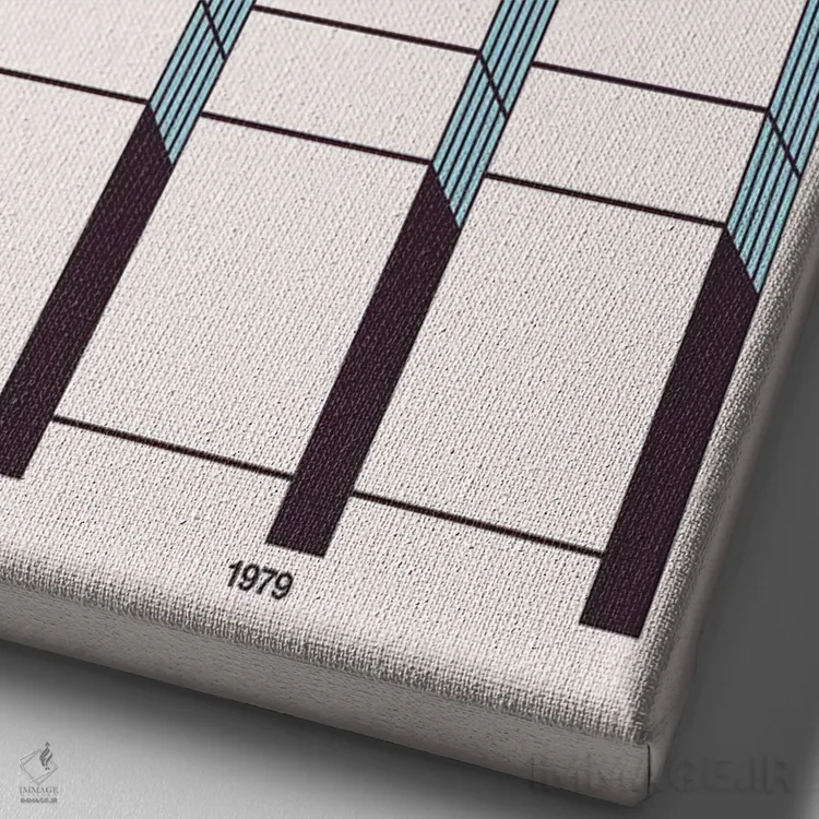 تابلو دکوراتیو آرشیو باوهاوس اثر فلوران بدار - نمای نزدیک بافت بوم