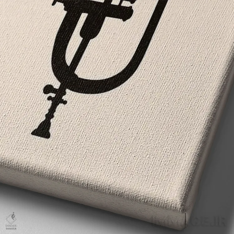 تابلو دکوراتیو موسیقی جز اثر فلوران بدار - نمای نزدیک بافت بوم