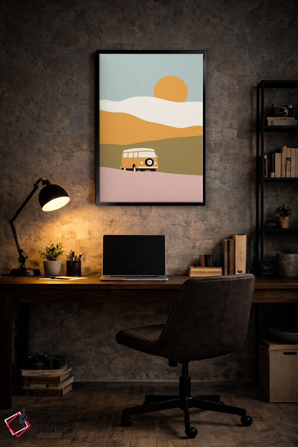 تابلو مینیمال ون اثر فلوران بدار - D6B