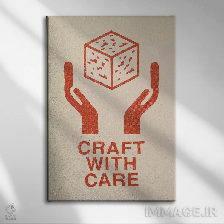 تابلو دکوراتیو دست سازه با دقت ۱ اثر فلوران بدار - نمای روبهرو روی دیوار