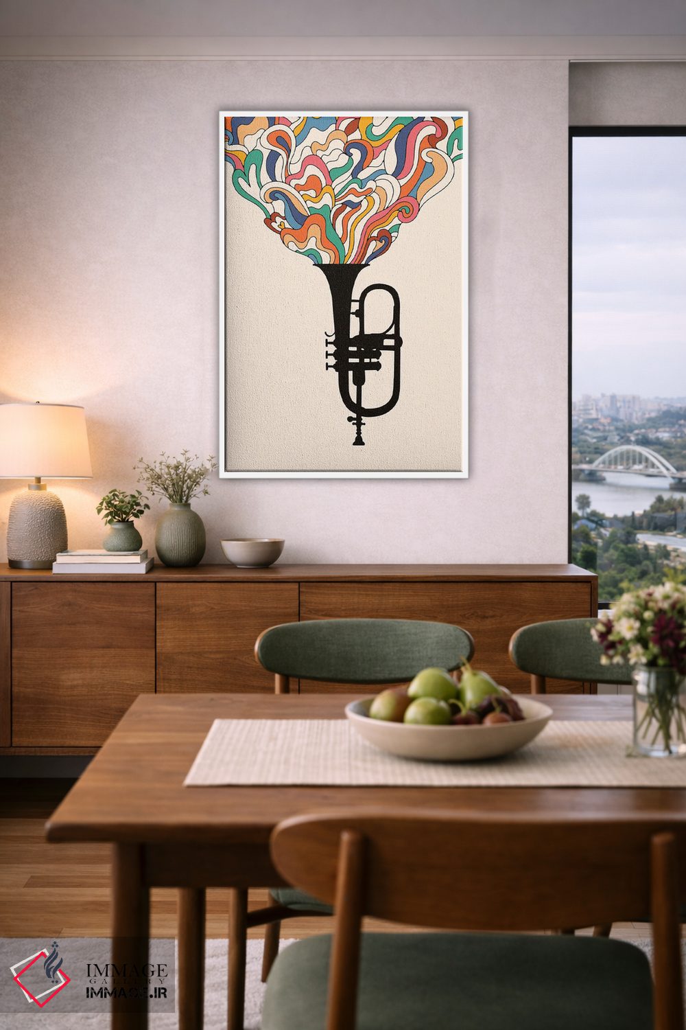 تابلو دکوراتیو موسیقی جز اثر فلوران بدار - D6W