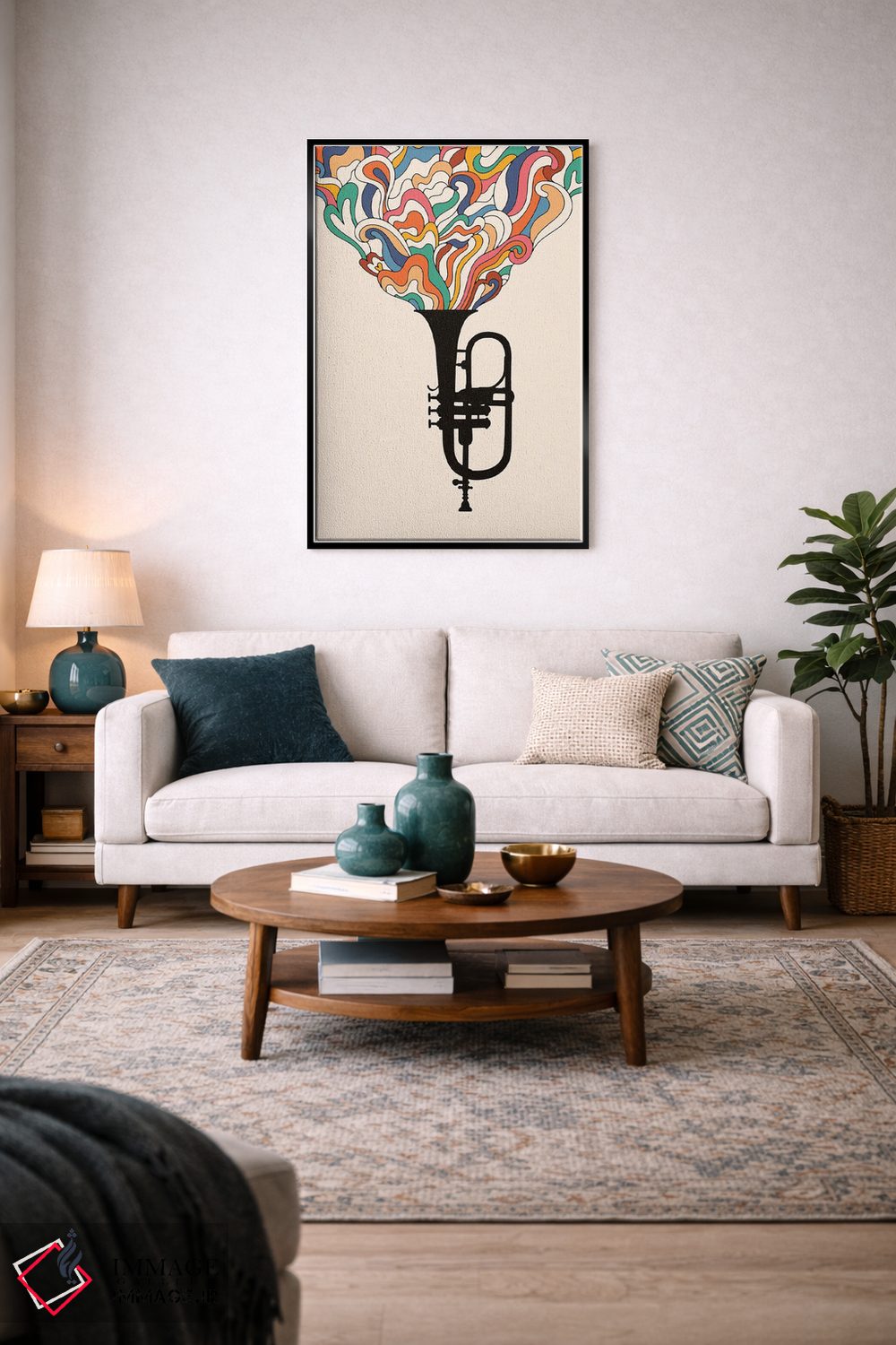 تابلو دکوراتیو موسیقی جز اثر فلوران بدار - D5B