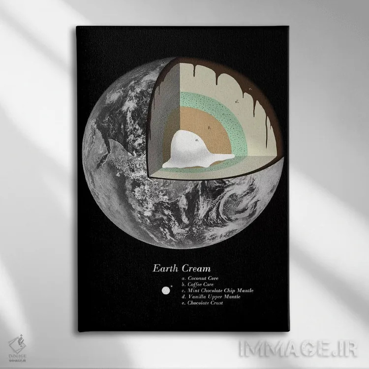 تابلو دکوراتیو کرم زمین اثر فلوران بدار - نمای روبهرو روی دیوار