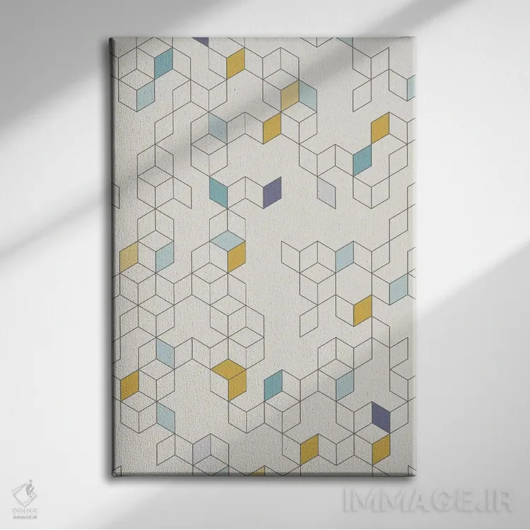 تابلو انتزاعی روز کزایا اثر فلوران بدار - نمای روبهرو روی دیوار