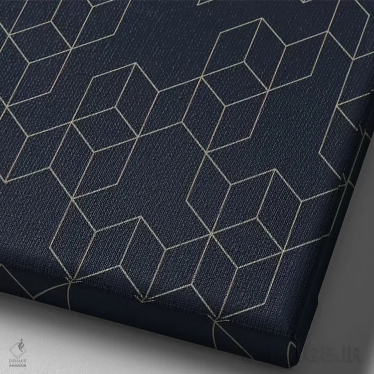 تابلو مدرن شب کزایا اثر فلوران بدار - نمای نزدیک بافت بوم