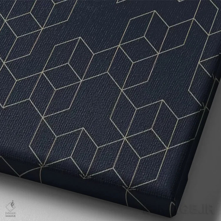 تابلو مدرن شب کزایا اثر فلوران بدار - نمای نزدیک بافت بوم