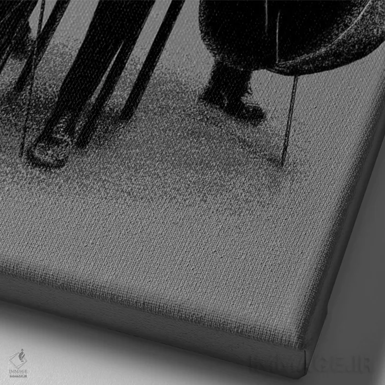 تابلو دکوراتیو نامرئی ها اثر فلوران بدار - نمای نزدیک بافت بوم