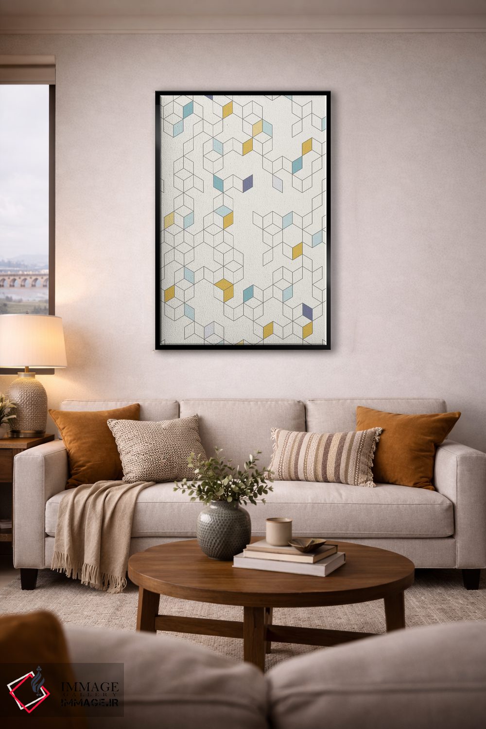 تابلو انتزاعی روز کزایا اثر فلوران بدار - D5B