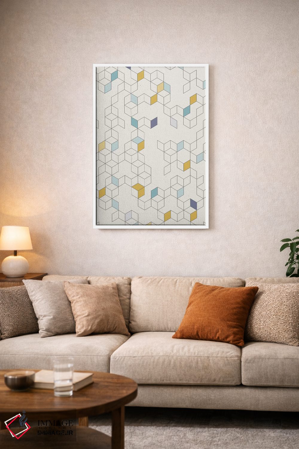 تابلو انتزاعی روز کزایا اثر فلوران بدار - D3W