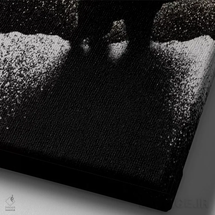 تابلو دکوراتیو خرس سرگردان اثر فلوران بدار - نمای نزدیک بافت بوم