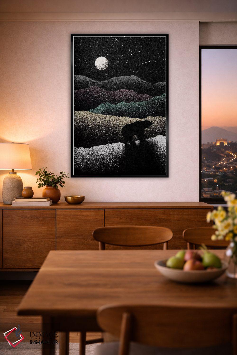 تابلو دکوراتیو خرس سرگردان اثر فلوران بدار - D2B