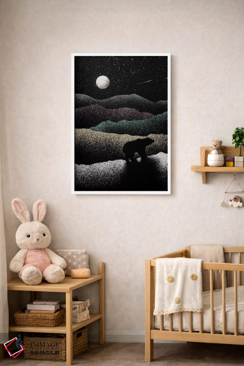 تابلو دکوراتیو خرس سرگردان اثر فلوران بدار - D3W