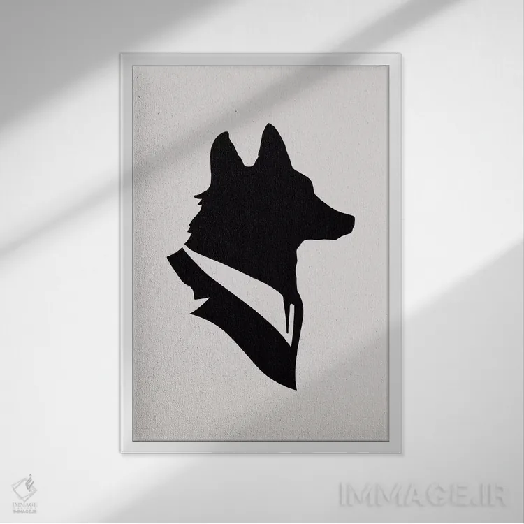 تابلو دکوراتیو آقای روباه اثر فلوران بدار - نمای قابدار سفید