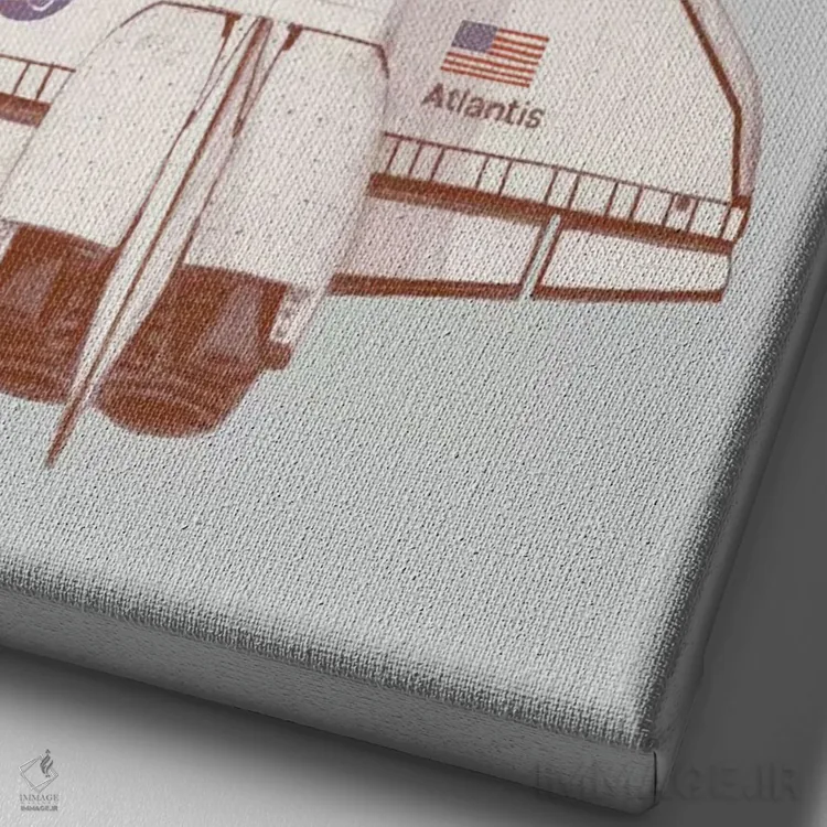 تابلو دکوراتیو آتلانتیس اثر فلوران بدار - نمای نزدیک بافت بوم