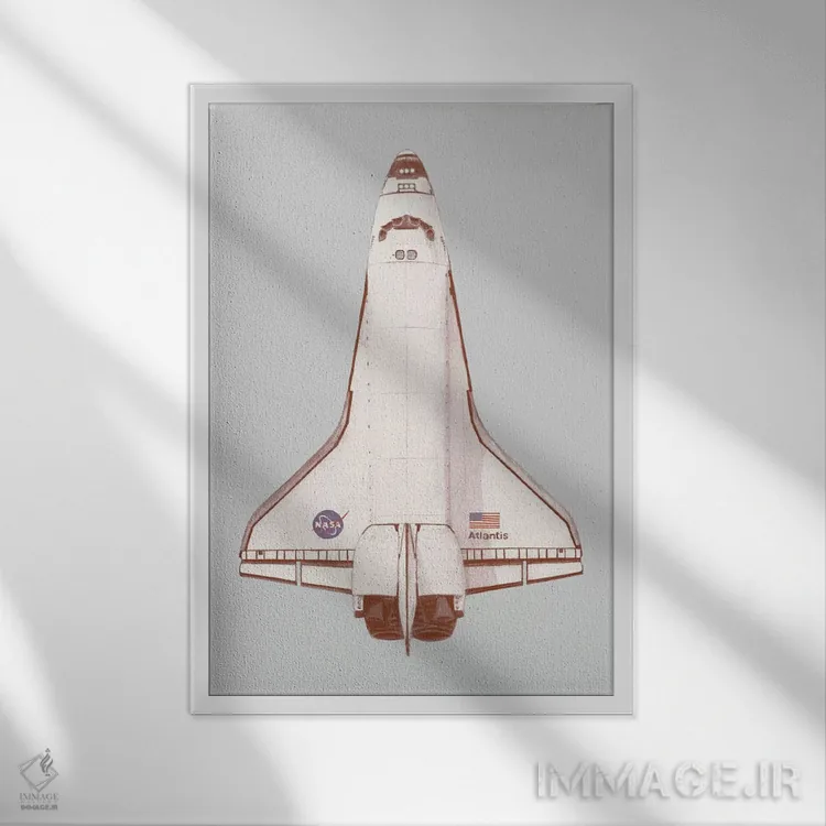 تابلو دکوراتیو آتلانتیس اثر فلوران بدار - نمای قابدار سفید