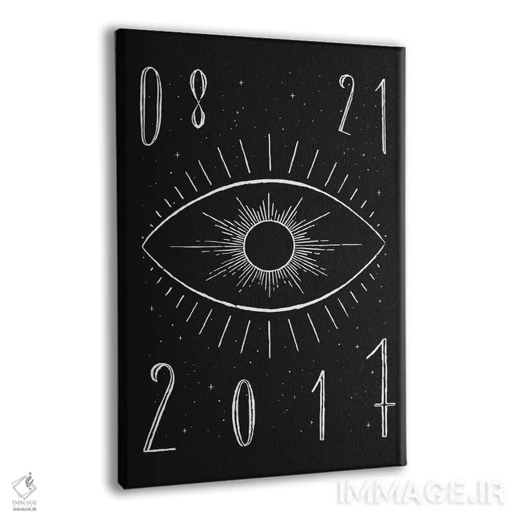 تابلو دکوراتیو کسوف کامل تیره اثر فلوران بدار - نمای پرسپکتیو محصول