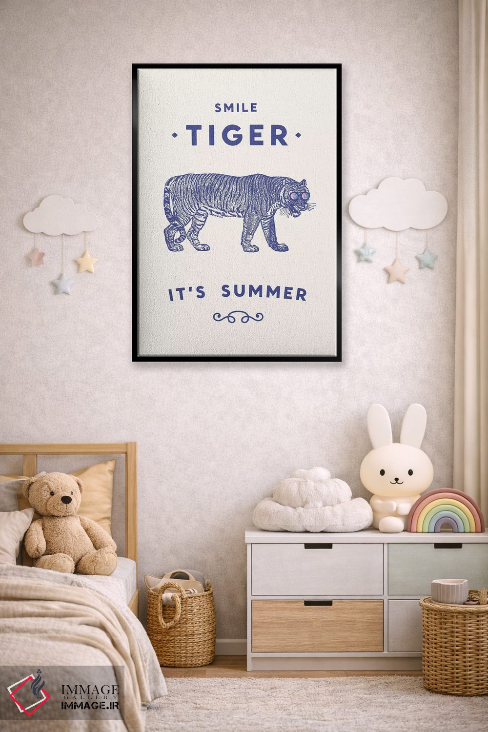 تابلو دکوراتیو لبخند بزن ببر، تابستان آمد اثر فلوران بدار - D6B