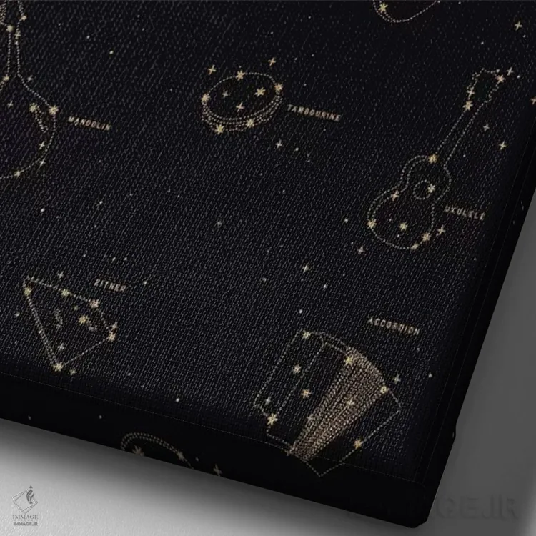 تابلو دکوراتیو موسیقی آسمانی اثر فلوران بدار - نمای نزدیک بافت بوم