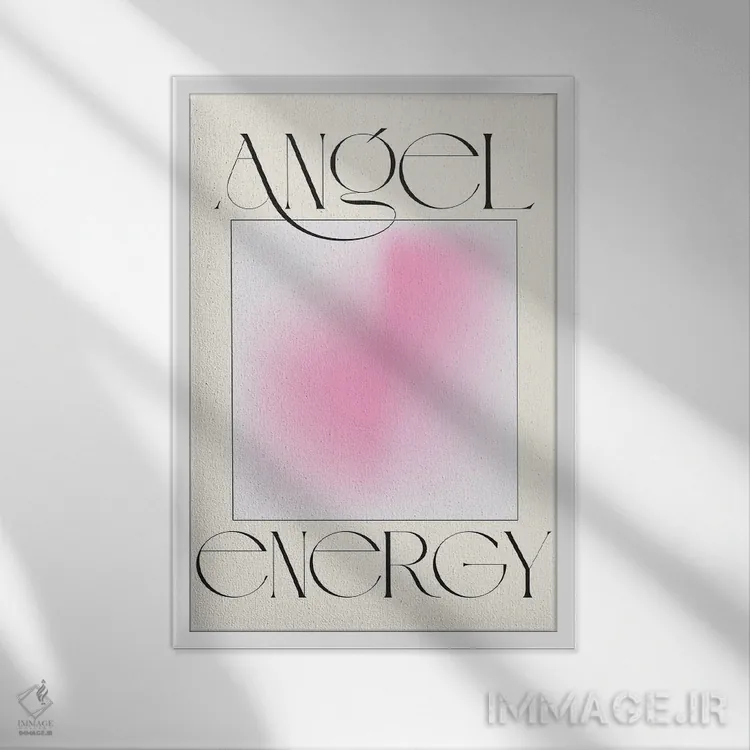 تابلو مینیمال رویای انرژی فرشته اثر فلاور لاو چایلد - نمای قابدار سفید