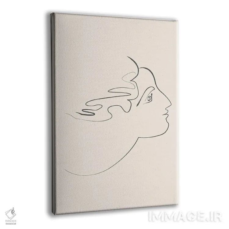 تابلو مینیمال چهره فرشته اثر فلاور لاو چایلد - نمای پرسپکتیو محصول