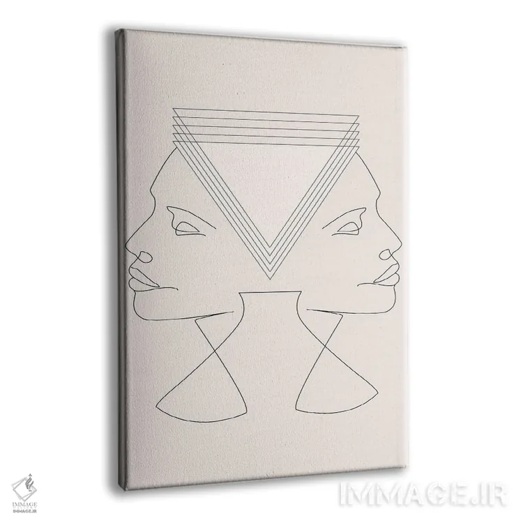 تابلو مینیمال آینه اثر فلاور لاو چایلد - نمای پرسپکتیو محصول