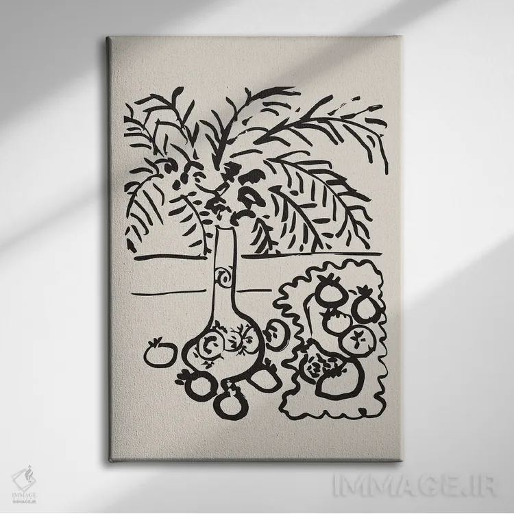 تابلو مینیمال باغ ماتیس اثر فلاور لاو چایلد - نمای روبهرو روی دیوار