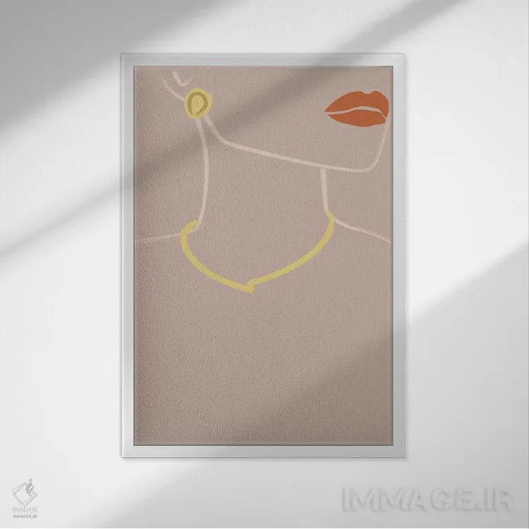 تابلو مینیمال لولا اثر فلاور لاو چایلد - نمای قابدار سفید