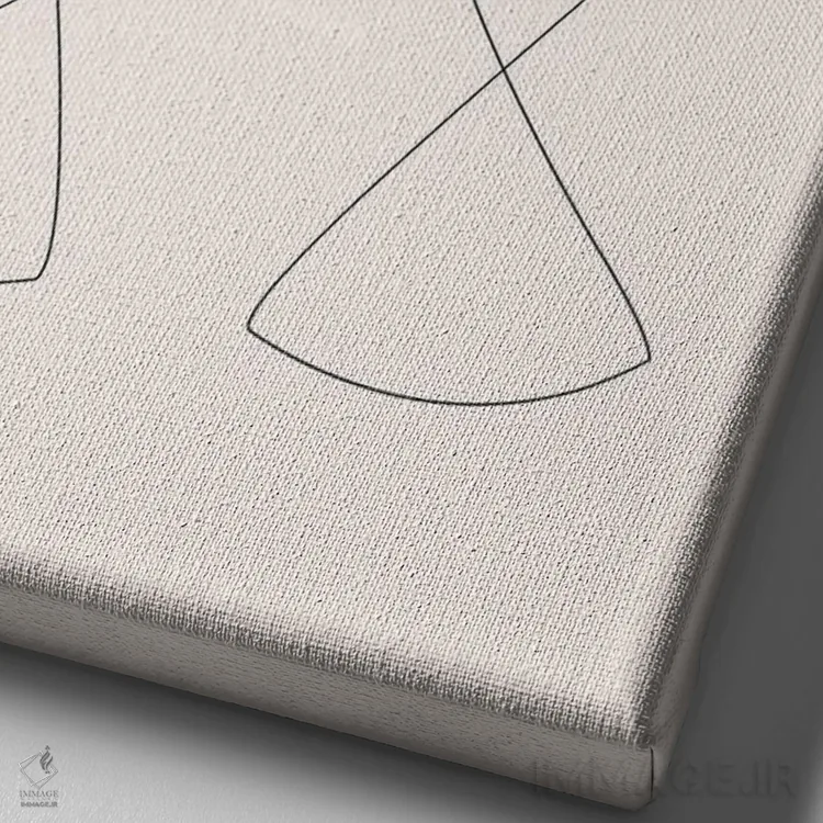 تابلو مینیمال آینه اثر فلاور لاو چایلد - نمای نزدیک بافت بوم